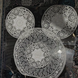 رومیزی سه تیکه گرد